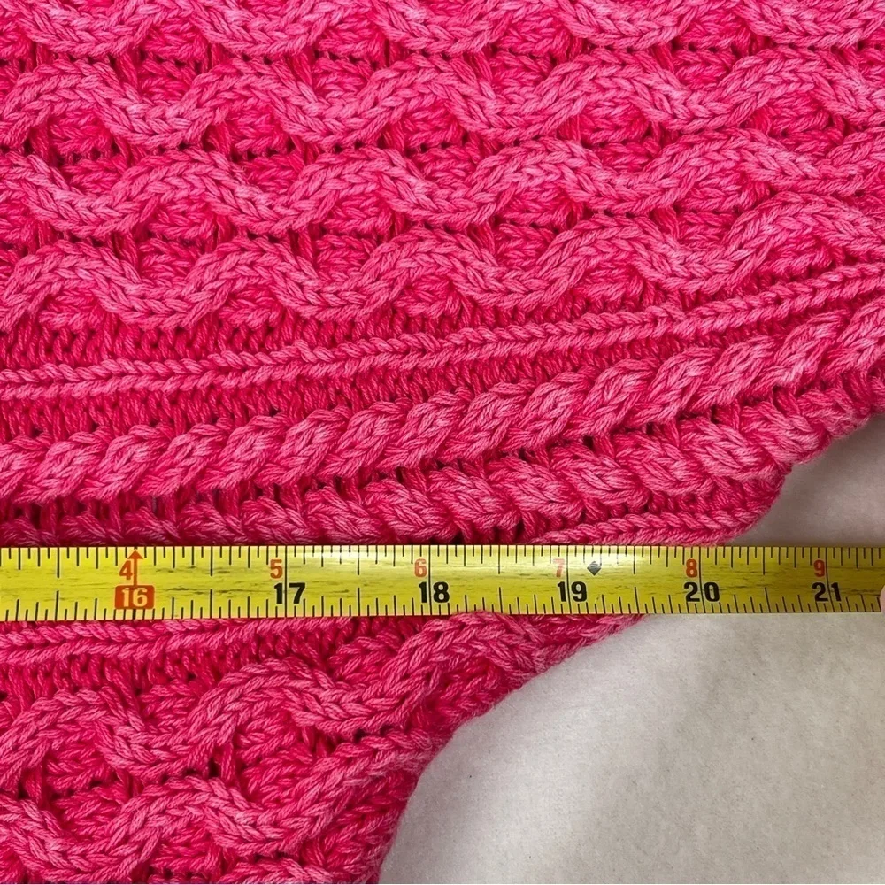 Anthropologie Pilcro Pink Fisherman Knit Sweater XS Petite